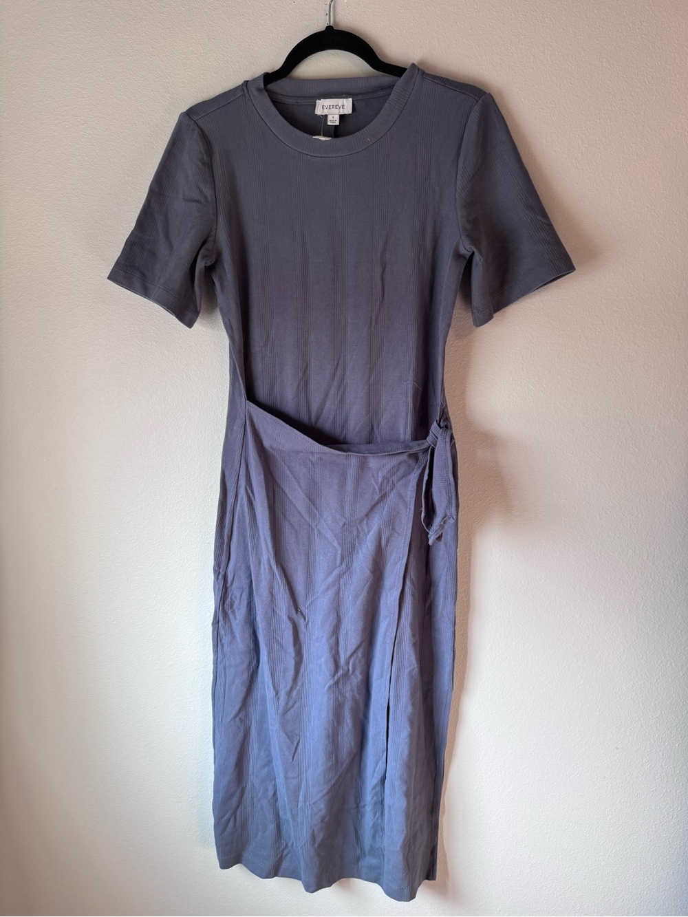 Evereve Blue Gray Wrap Midi Dress